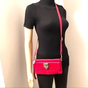 Leather convertible crossbody bag